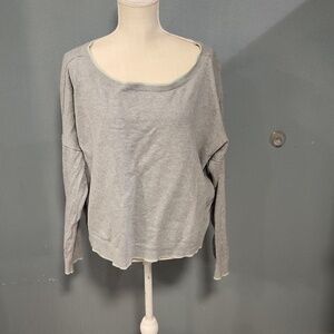Victoria's secret Cashmere/ cotton off the shoulder scoop neck cropped sweater